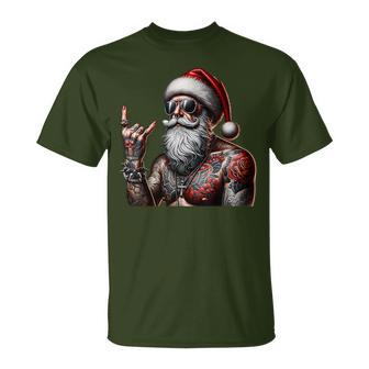 Tattooed Santa Claus Inked Christmas & Women T-Shirt - Geschenkecke