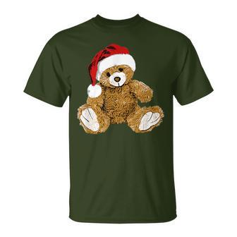 With Teddy Bear And Santa Hat Teddy Bear Christmas T-Shirt - Geschenkecke