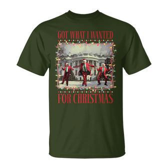 Got What I Wanted For Christmas Santa Trump Dance Xmas T-Shirt - Thegiftio UK