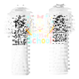 101 Days Of School 100 Days Of School Cute Dogs T-Shirt - Thegiftio