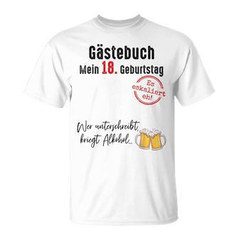 18Th Birthday Boy Girl 18 Years Guest Book T-Shirt - Geschenkecke