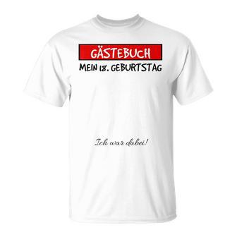 18Th Birthday Party Guest Book Idea 18 Years T-Shirt - Geschenkecke