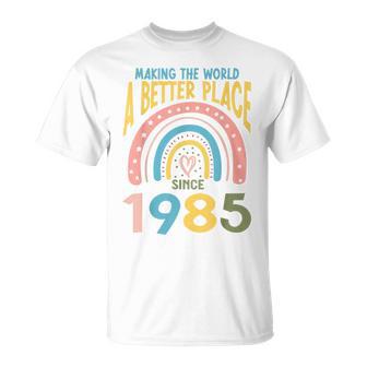 37 Cumpleaños Hacer Del Mundo Un Lugar Mejor Desde 1985 Camiseta unisex - Regaloses
