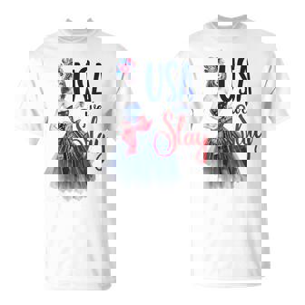 4th July Fourth Shirt USA We Slay Glam Sexy Girly Bestie T-Shirt - Monsterry