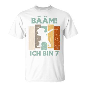 7Th Birthday Girl Kinder Bääm Ich Bin 7 Sieben Jahre Junge 7Th T-Shirt - Geschenkecke