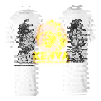 AFRICA Retro Kenya Samburu African Safari Lion Tank Top T-Shirt - Monsterry