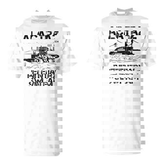 Alcatraz Prison Penitentiary Swim Team T-Shirt - Monsterry