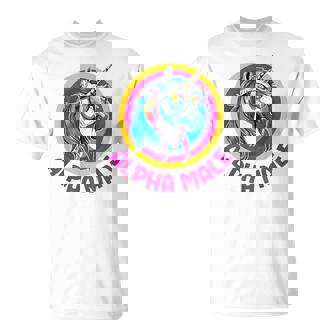 Alfa Macho Unicornio Arcoíris Divertido Irónico Humor Camiseta unisex - Regaloses