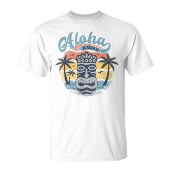 Aloha Hawaii Retro Sunset Tiki Hawaii Beachintage T-Shirt - Geschenkecke