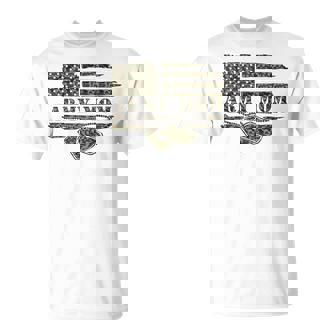 Army Mom Camo Us Flag Dog Tag Mother's Day T-Shirt | Mazezy