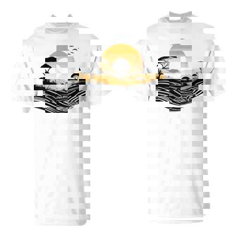 Atardecer Africano Baobab Árboles Naturaleza Paisaje Camiseta unisex - Regaloses