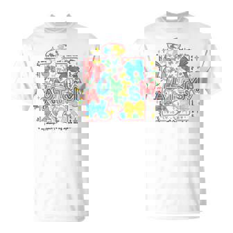 Autism Awareness Coquette Bow Autism Awareness Puzzle Piece T-Shirt - Monsterry