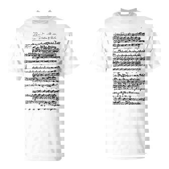 Bachpartita Paraiolín No 3 E-Mayor Preludio Partitura Camiseta unisex - Regaloses
