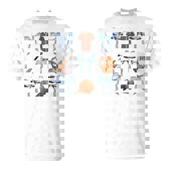 Baseball Coquette Bow Baseball Mama T-Shirt - Seseable