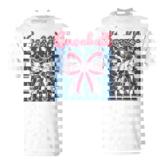 Baseball Mama Coquette Bow Sport Mom T-Shirt - Thegiftio UK