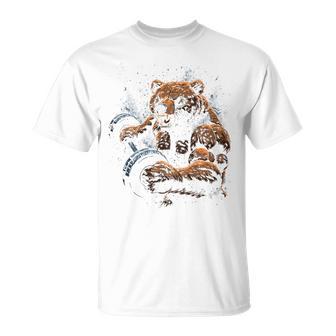 Bear Gym Fitness Backprint T-Shirt - Geschenkecke