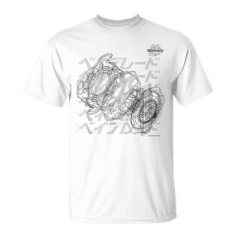 Beyblade Schematic Bey B&W T-Shirt - Geschenkecke