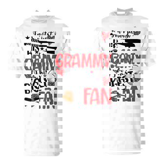 His Biggest Fan Baseball Grammy Of A Baseball Player Grammy T-Shirt - Seseable