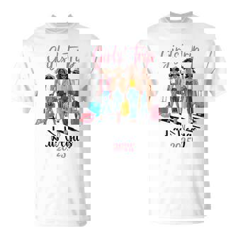 Black Girls Trip Las Vegas 2025 Vacation Birthday Melanin T-Shirt - Monsterry