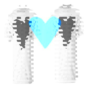 Blue Heart White T-Shirt - Thegiftio UK