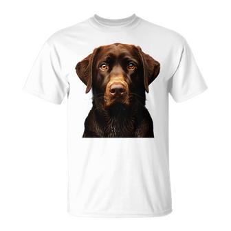 Brauner Labrador I Labrador Gesicht T-Shirt - Geschenkecke