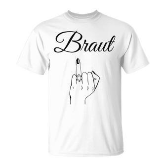 Braut Mittelfinger Junggesellenabschied Lustig Jga T-Shirt - Geschenkecke