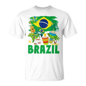 Brazil Flag Outfit Idea For Children Brazil & Brazilian Flag Yellow T-Shirt - Geschenkecke