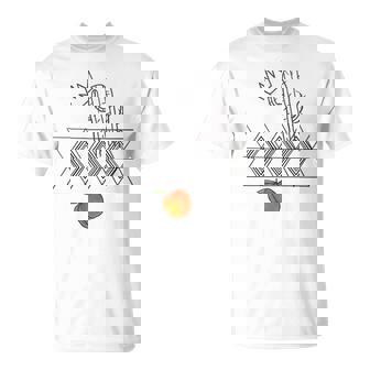 Cactus Cacti Peach Jesus Abstract T-Shirt - Monsterry