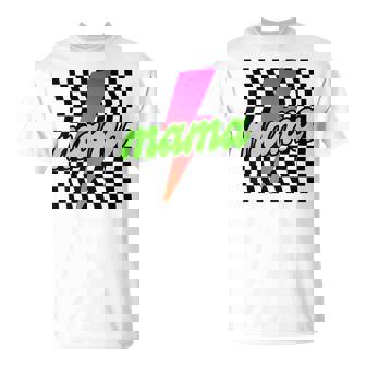 Checkered Mama Bolt Lightning Mother's Day Mom Life New Mama T-Shirt | Mazezy