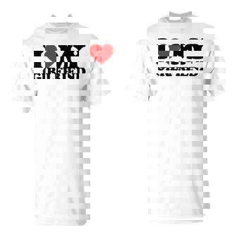 Chemise I Love My Girlfriend I Heart My Girlfriend Gf T-Shirt - Cadeauxyz