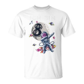 Children's Astronaut 8Th Birthday Boys 8 Years Space Astronomy T-Shirt - Geschenkecke