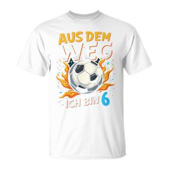 Children's Boy Football Birthday I Am 6 Years Old Football 6Th T-Shirt - Geschenkecke