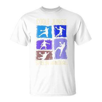 Children's Cool Boys Playing Handball Handball Player T-Shirt - Geschenkecke