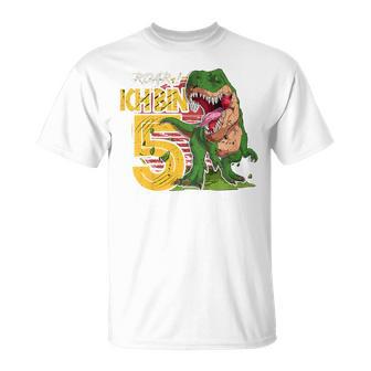 Children's Dinosaur 5Th Birthday Decoration I'm 5 Dinosaur Boys 5 Years T-Shirt - Geschenkecke