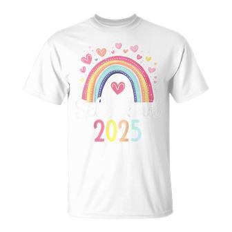 Children's School Child 2025 Rainbow Girls First Day At School 2025 Girls' T-Shirt - Geschenkecke