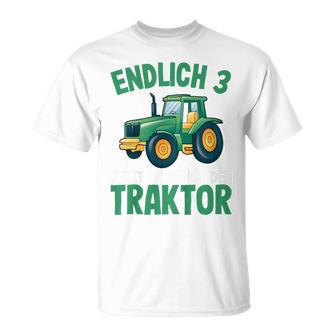 Children's Tractor Boys 3 Years 3Rd Birthday Boys Tractor T-Shirt - Geschenkecke