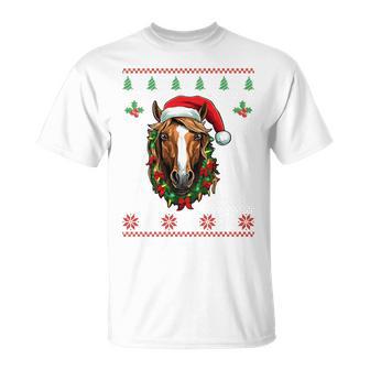 Christmas Jumper With Horse Pony For Adults And Children T-Shirt - Geschenkecke