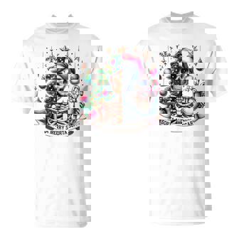 Christmas Sorta Merry Sorta Scary Skeleton Xmas Tree T-Shirt - Monsterry