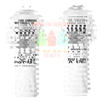Christmas Tree Get A Root Canal Christmas Dentist Crew T-Shirt - Monsterry