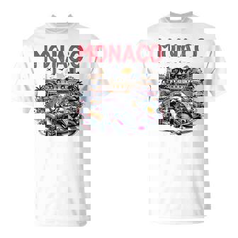 Circuito De Fórmula Monaco City Circuito De Monte Carlo Circuito De Carreras Camiseta unisex - Regaloses