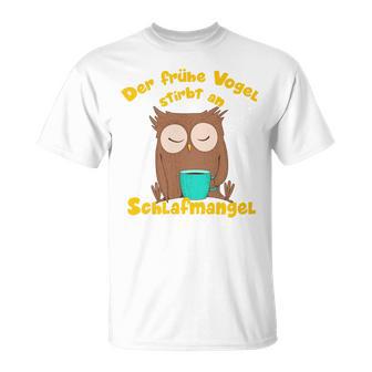 Coffee Owls Early Bird Owl Saying T-Shirt - Geschenkecke