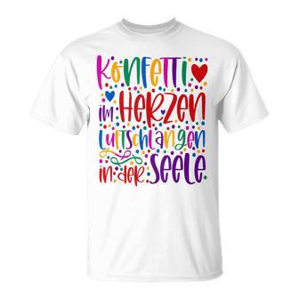 Confetti In The Heart Streamers In The Soul Fancy Dress Celebration T-Shirt - Geschenkecke