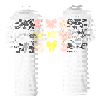 Coquette Bow Go Cheer Kansas City Pride Cheerleader Girls T-Shirt - Monsterry