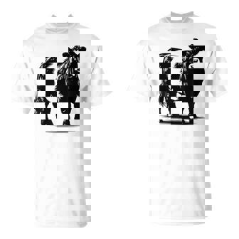Cow Farmer Breeder Monochromatic Belted Galloway Cattle T-Shirt - Monsterry