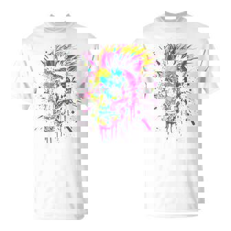 Cráneo De Esqueleto Calavera Motero Rock Punk Rock Manga Larga Camiseta unisex - Regaloses