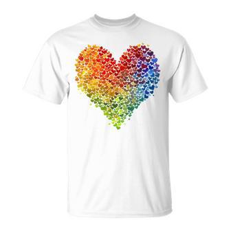 Csd Parade Rainbow Lgbt Heart Lgbtq Flowers Pride Love T-Shirt - Geschenkecke