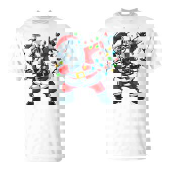 Dabbing Papá Noel Luces De Navidad Navidad Dab Dance Niña Niño Manga Larga Camiseta unisex - Regaloses