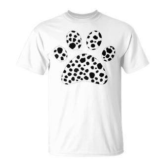 Dalmatian Dog Paw Polka Dot Polka Dot Women T-Shirt - Geschenkecke