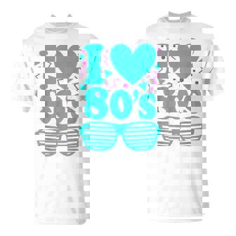 Disfraz De Fiesta Retro De Los Años 80 I Love The 80 Camiseta unisex - Regaloses