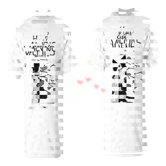 My Dog Is My Valentines Day Border Collie T-Shirt - Monsterry